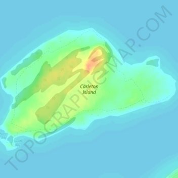 Mapa topográfico Carleton Island, altitud, relieve