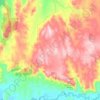 Mapa topográfico Highlands, altitud, relieve