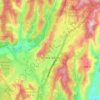 Mapa topográfico Scotts Valley, altitud, relieve