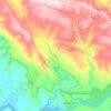 Mapa topográfico Região Quebra Anzol, altitud, relieve