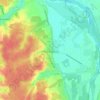 Mapa topográfico Cours-les-Barres, altitud, relieve