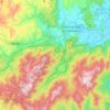 Mapa topográfico Águas Mornas, altitud, relieve