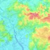 Mapa topográfico Biên Hòa, altitud, relieve