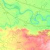 Mapa topográfico Meja, altitud, relieve