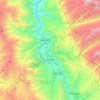Mapa topográfico Caraz, altitud, relieve