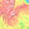 Mapa topográfico Oromia, altitud, relieve