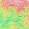Mapa topográfico Alaknanda, altitud, relieve