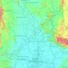 Mapa topográfico Chao Phraya River, altitud, relieve