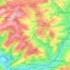 Mapa topográfico Krombach, altitud, relieve