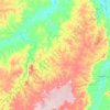 Mapa topográfico Paredão de Minas, altitud, relieve