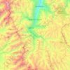 Mapa topográfico Chavín de Huantar, altitud, relieve