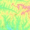 Mapa topográfico Honorópolis, altitud, relieve