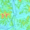 Mapa topográfico Wollong-myeon, altitud, relieve