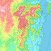 Mapa topográfico Parque Estadual da Serra do Tabuleiro, altitud, relieve