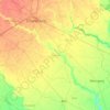 Mapa topográfico Bisauli, altitud, relieve