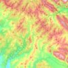 Mapa topográfico Pietralunga, altitud, relieve
