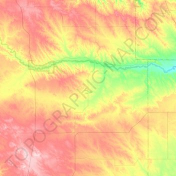 Mapa topográfico Whistle Creek Precinct, altitud, relieve