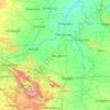 Mapa topográfico Ballari, altitud, relieve