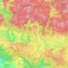Mapa topográfico Chiny, altitud, relieve