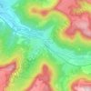 Mapa topográfico Laufen an der Eyach, altitud, relieve