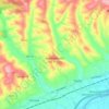 Mapa topográfico Monsampolo del Tronto, altitud, relieve
