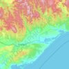 Mapa topográfico Shire of Wellington, altitud, relieve
