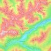 Mapa topográfico Zams, altitud, relieve
