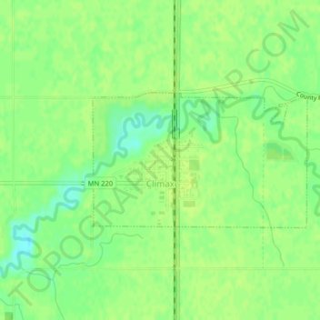 Mapa topográfico Climax, altitud, relieve