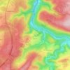 Mapa topográfico Lorcé, altitud, relieve
