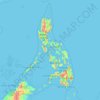 Mapa topográfico Philippine Continental Shelf, altitud, relieve