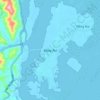 Mapa topográfico Đồng Rui Island, altitud, relieve