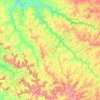 Mapa topográfico Gurinhatã, altitud, relieve