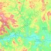 Mapa topográfico Huetamo, altitud, relieve