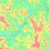 Mapa topográfico Bảo Lâm District, altitud, relieve