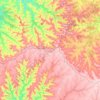 Mapa topográfico Flor da Serra do Sul, altitud, relieve