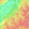 Mapa topográfico Saquena, altitud, relieve