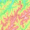 Mapa topográfico Tuensang, altitud, relieve