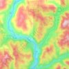 Mapa topográfico Area A (Pend Oreille/Bear Creek), altitud, relieve