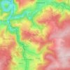 Mapa topográfico Wanne, altitud, relieve