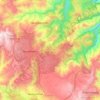 Mapa topográfico Zacualtipán de Ángeles, altitud, relieve