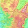Mapa topográfico Peerumade, altitud, relieve
