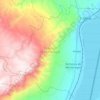 Mapa topográfico Techaluta de Montenegro, altitud, relieve
