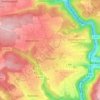 Mapa topográfico Effringen, altitud, relieve