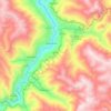 Mapa topográfico Choras, altitud, relieve