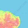 Mapa topográfico Pernambuco, altitud, relieve