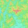 Mapa topográfico Yangpyeong-gun, altitud, relieve
