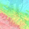 Mapa topográfico Sandia, altitud, relieve