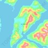 Mapa topográfico Isla Vicente, altitud, relieve