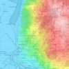 Mapa topográfico Elbing, altitud, relieve