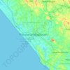 Mapa topográfico Thiruvananthapuram, altitud, relieve